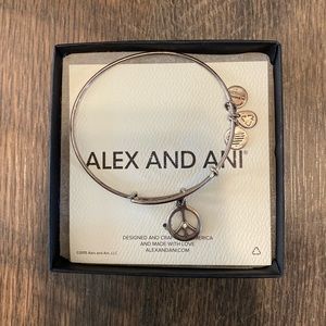 Alex and Ani Peace Charm Bangle